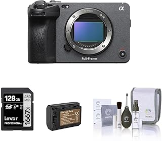 Комплект цифровой полнокадровой видеокамеры Sony Alpha FX3 Cinema Line, карта памяти SD 128 ГБ, дополнительный аккумулятор с портом зарядки USB-C, набор для ухода и чистки (4 предмета).