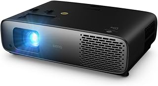 Проектор BenQ W4100i 4K HDR Smart Home Theater, 3200 люмен, 100% DCI-P3, Rec.709, заводская калибровка, Android TV с Netflix, 4-стороннее смещение объектива, поддержка HDR10+ и HLG, длительный срок службы светодиодов.