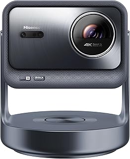 Hisense C2 Ultra, портативный интеллектуальный проектор с тройным лазером, разрешение 4K UHD, яркость 3000 люмен, диагональ экрана 65–300 дюймов, Dolby Vision, IMAX Enhanced, звук от JBL, Netflix в комплекте, совместимость с Xbox, оптический зум.