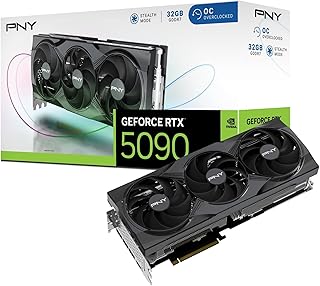 Видеокарта PNY NVIDIA GeForce RTX™ 5090 32 ГБ с разгоном, тремя вентиляторами (DLSS 4, PCIe® 5.0, HDMI®/DP 2.1, 3,5-слотовая).