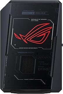 Игровой мини-ПК ROG NUC (2025) с процессором Intel® Core™ Ultra 9 (Series 2) ARL-HX, мобильной видеокартой NVIDIA® GeForce RTX™ 5070 Ti, 32 ГБ оперативной памяти DDR5, твердотельным накопителем NVMe 2 ТБ, тройным вентиляторным охлаждением Thunderbolt 4 и ARGB-подсветкой.