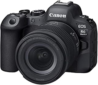 Беззеркальная камера Canon EOS R6 Mark II, комплект объектива RF24-105mm F4-7.1 is STM, полнокадровая гибридная камера, 24,2-мегапиксельный CMOS-сенсор, возможности фото- и видеосъемки, черный цвет.
