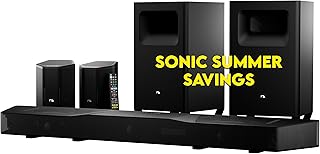 Саундбар Nakamichi Shockwafe 11.2.6 Channel Dolby Atmos/DTS:X с улучшенными двумя 10-дюймовыми сабвуферами, беспроводными биполярными тыловыми каналами, 6 каналами высоты, AHD Ultra, 31-дюймовыми динамиками (флагман 2025 года)