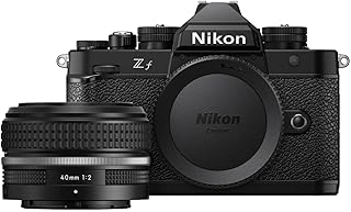 Nikon Z f со специальным объективом с фиксированным фокусным расстоянием | Полнокадровая беззеркальная фото- и видеокамера с быстрым объективом 40 мм f/2 | Модель Nikon для США
