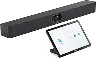 Yealink MeetingBar A40-031 — универсальное решение для видеоконференций в формате 4K с двумя 48-мегапиксельными камерами, углом обзора 120°, массивом из 8 MEMS-микрофонов, сенсорной панелью CTP25, совместимое с Microsoft Teams и Zoom.