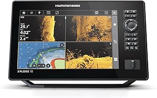 Эхолот Humminbird XPLORE 10 GPS с датчиком, технологией MEGA Side Imaging+ и сенсорным HD-дисплеем.