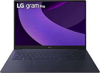 Ноутбук LG Gram Pro 16-дюймовый, легкий, Intel Evo Edition, процессор Intel Core Ultra7 255H, Windows 11 Home, 32 ГБ ОЗУ, 1 ТБ SSD — цвет «Металлический синий».