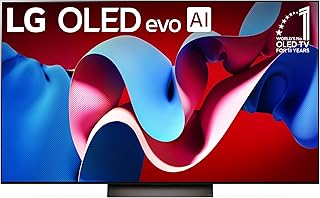 LG 77-дюймовый OLED-телевизор серии evo C4 с процессором 4K, плоским экраном, пультом Magic Remote, поддержкой искусственного интеллекта и встроенной Alexa (OLED77C4PUA, 2024)