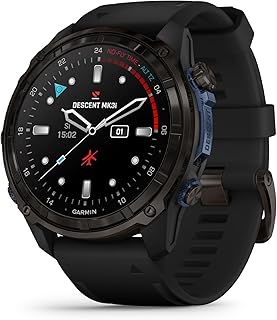 Garmin Descent™ Mk3i, дайв-компьютер и мультиспортивные GPS-смарт-часы, с интеграцией воздуха, черные.