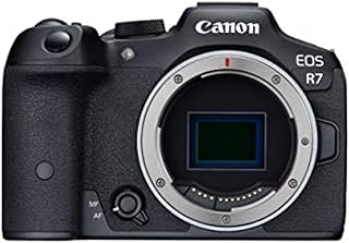 Беззеркальная камера Canon EOS R7 (только корпус), гибридная камера, 32,5-мегапиксельный CMOS-сенсор (APS-C), видео 4K, для спорта, экшена, создания контента, видеоблогинга, черная.