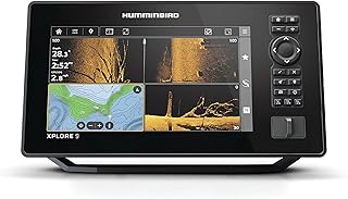 Эхолот Humminbird XPLORE 9 GPS с датчиком, технологией MEGA Side Imaging+ и сенсорным HD-дисплеем.