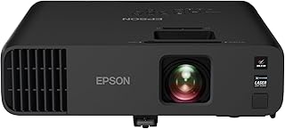 Беспроводной лазерный проектор Epson Pro EX11000 с 3-чиповым 3LCD экраном Full HD 1080p, яркостью 4600 люмен (цветное/белое изображение), поддержкой Miracast, 2 портами HDMI, питанием от USB для потоковой передачи, встроенным динамиком мощностью 16 Вт.