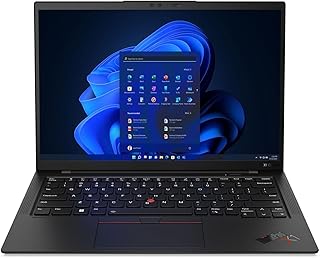 Ноутбук Lenovo ThinkPad X1 Carbon 11-го поколения с процессором Intel Core i7-1365U vPro, 14-дюймовым сенсорным экраном WUXGA с 100% охватом sRGB и антибликовым покрытием, 32 ГБ оперативной памяти LPDDR5, SSD-накопителем Gen4 Performance объемом 1 ТБ, портом Thunderbolt и операционной системой Windows 11 Pro.