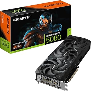 Видеокарта GIGABYTE GeForce RTX 5080 WINDFORCE OC SFF 16G, система охлаждения WINDFORCE, 16 ГБ 256-битной памяти GDDR7, GV-N5080WF3OC-16GD