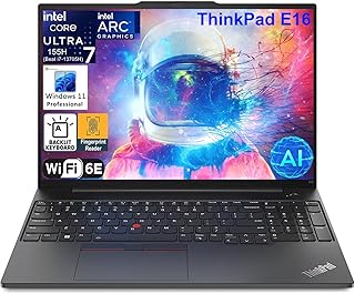 Lenovo ThinkPad E16 G2 16" FHD+ Бизнес-ноутбук, Intel 16-ядерный Ultra 7 155H (Beat Ultra 7 255U), Arc Graphics, 64 ГБ DDR5 RAM, 2 ТБ PCIe SSD, WiFi 6E, клавиатура с подсветкой, FR, Windows 11 Pro, AZ-XUT