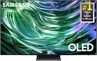 Телевизор Samsung 65-дюймовый OLED 4K S90D Series HDR+ Smart TV с поддержкой Dolby Atmos, Object Tracking Sound Lite, Motion Xcelerator, Real Depth Enhancer, 4K AI Upscaling и встроенной Alexa (QN65S90D, модель 2024 года)