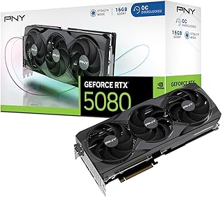 Видеокарта PNY NVIDIA GeForce RTX™ 5080 16 ГБ с разгоном, тремя вентиляторами (DLSS 4, PCIe® 5.0, HDMI®/DP 2.1, 2,9-слотовая).