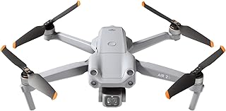 DJI Air 2S, дрон с 3-осевой подвесной камерой, видео 5.4K, 1-дюймовый CMOS-сенсор, распознавание препятствий в 4 направлениях, время полета 31 минута, передача видео на 12 км, соответствие требованиям FAA по идентификации пульта дистанционного управления, серый цвет.