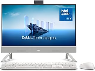 Моноблок Dell 24 дюйма ec24250 — 23,8-дюймовый сенсорный дисплей Full HD, процессор Intel Core 5 120U, графика Intel, 16 ГБ оперативной памяти DDR5, SSD-накопитель 512 ГБ, Windows 11 Home, выездное обслуживание + 6 месяцев гарантии на переход на розничную версию — белый.