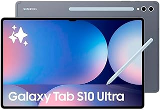 SAMSUNG Galaxy Tab S10 Ultra (14.6", Wi-Fi) SM-X920N, 256 ГБ памяти + 12 ГБ ОЗУ, MediaTek Dimensity 9300+, AMOLED-дисплей, антибликовое покрытие, стилус S Pen в комплекте, Android-планшет с искусственным интеллектом (серый)
