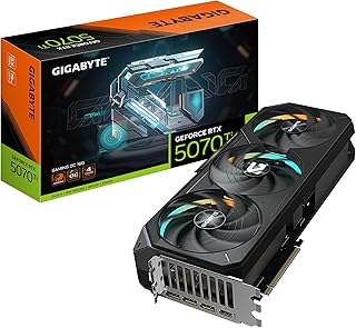 Видеокарта GIGABYTE GeForce RTX 5070 Ti Gaming OC 16G, 16 ГБ 256-битной памяти GDDR7, PCIe 5.0, система охлаждения WINDFORCE, GV-N507TGAMING OC-16GD