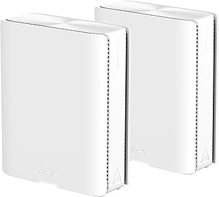 ASUS ZenWiFi BQ16 Pro Quad-Band WiFi 7 Mesh роутер (2 шт.), площадь покрытия до 8000 кв. футов, по 2 порта 10G каждый, функция Smart Home Master с поддержкой нескольких SSID, VPN и родительским контролем, бесплатная защита, AiMesh