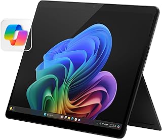 Microsoft Surface Pro 2-в-1 ноутбук/планшет (2024), Windows 11 Copilot+ PC, 13-дюймовый сенсорный дисплей, Snapdragon X Plus (10 ядер), 16 ГБ ОЗУ, 512 ГБ памяти, черный