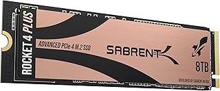 SABRENT 8TB Rocket 4 Plus NVMe 4.0 Gen4 PCIe M.2 Internal SSD Extreme Performance Solid State Drive R/W 7100/6600MB/s (SB-RKT4P-8TB)
