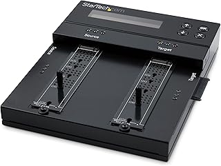 Автономный двухотсековый дубликатор/стиратель M.2 SATA/NVMe, клонер/стиратель HDD/SSD для M.2 PCIe AHCI/NVMe/SATA, 2,5/3,5-дюймовых накопителей, дезинфицирующее/копирующее устройство для жестких дисков, TAA (SM2DUPE11) от StarTech.com
