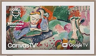 Телевизор Hisense 55-дюймовый QLED 4K S7N CanvasTV Series Dolby Vision HDR Google Smart TV (55S7N) - 144 Гц, режим Art Mode, антибликовая панель, матовый дисплей, рамка и ультратонкое настенное крепление в комплекте.