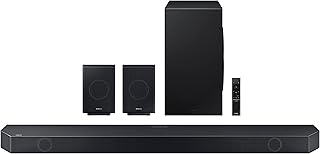 Саундбар Samsung HW-Q990C 11.1.4ch с беспроводной связью Dolby Audio, тыловыми динамиками в комплекте с технологиями Q-Symphony, SpaceFit Sound Pro, Adaptive Sound, Game Mode Pro, Airplay 2, AVA, встроенной Alexa.