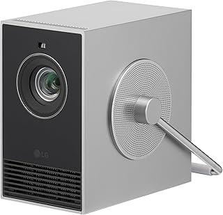 Портативный смарт-проектор LG CineBeam Q HU710PB 4K с автоматической настройкой экрана, автофокусировкой, лазерным RGB-подсветкой и охватом цветового пространства DCI-P3 до 154%.