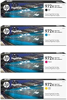 Оригинальный набор цветных и черных тонеров PageWide для принтера HP Printing 972X (F6T84AN, L0R98AN, L0S01AN, L0S04AN) с увеличенным ресурсом.