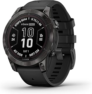 Garmin fēnix 7 Pro Sapphire Solar, мультиспортивные GPS-смарт-часы, встроенный фонарик, возможность зарядки от солнечной энергии, черные