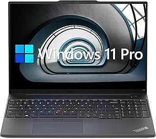 Ноутбук Lenovo ThinkPad E16 Business, 16-дюймовый WUXGA-дисплей, AMD Ryzen 5 7530U (превосходит i7-1165G7), 24 ГБ ОЗУ, 1 ТБ PCIe SSD, веб-камера, HDMI, RJ-45, сканер отпечатков пальцев, Wi-Fi 6, Windows 11 Pro, черный.
