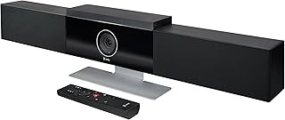 Система видеоконференцсвязи Poly Studio 4K USB (Plantronics) — камера, микрофон и акустическая система для небольших и средних конференц-залов — автоматическое кадрирование и слежение — сертифицирована для Teams/Zoom — эксклюзивно на Amazon