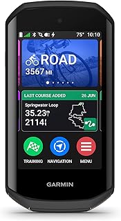 Garmin Edge 1050®, велокомпьютер премиум-класса, яркий цветной сенсорный дисплей, встроенный динамик, расширенные функции для тренировок и групповых поездок, система оповещения об опасностях на дороге.