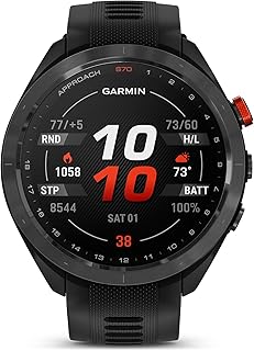 Garmin Approach S70, 47 мм, премиальные GPS-часы для гольфа, черные
