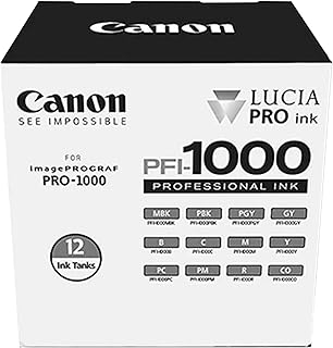 Оригинальный набор из 12 чернил Canon PFI-1000, совместимый с принтерами ImagePROGRAF PRO-1000.