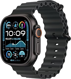 Apple Watch Ultra 2 [GPS + Cellular 49 мм] — спортивные часы в черном титановом корпусе с черным ремешком Black Ocean. Фитнес-трекер, высокоточный GPS, кнопка действия, сверхдлительное время автономной работы.