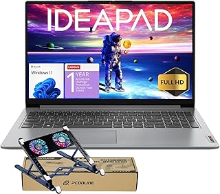 Ноутбук Lenovo IdeaPad 2025, 15,6-дюймовый FHD-экран с антибликовым покрытием, 4-ядерный процессор Intel, 36 ГБ ОЗУ, 2 ТБ SSD, Wi-Fi 6, 10 часов работы от батареи, Windows 11, 1 год подписки ADP + Office 365 с 1 ТБ облачного хранилища, для студентов и домашнего использования, в комплекте с кулером.