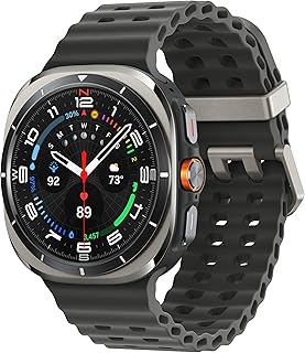 Смарт-часы Samsung Galaxy Watch Ultra (2025) 47 мм LTE, титановый корпус, расширенные функции: тренировка сна, тренировка бега, оценка уровня энергии, отслеживание сердечного ритма, GPS, цвет «титановое серебро» [версия для США, гарантия 2 года]