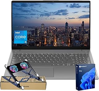 Ноутбук Lenovo V15 Business, 15,6-дюймовый Full HD дисплей 1080p, восьмиядерный процессор Intel Core i5-13420H (превосходит AMD Ryzen 7 7730U), 16 ГБ ОЗУ, 1 ТБ SSD, Windows 11 Pro, серый, с охлаждающей подставкой для ноутбука PCO.