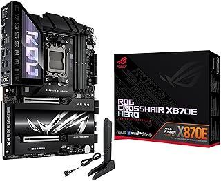 Материнская плата ASUS ROG Crosshair X870E Hero AMD X870E AM5 ATX, Advanced AI PC Ready, 18+2+2 силовых каскадов, DDR5, PCIe® 5.0, 5 слотов M.2, Wi-Fi 7, USB4®, AI Overclocking, Core Flex, PCIe Slot Q-Release Slim