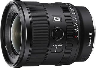 Объектив Sony FE 20mm F1.8 G, полнокадровый, с большой диафрагмой, сверхширокоугольный, модель SEL20F18G, черный.