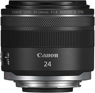 Объектив Canon RF24mm F1.8 Macro STM, широкоугольный, с фиксированным фокусным расстоянием, совместим с беззеркальными камерами серии EOS R, черный.