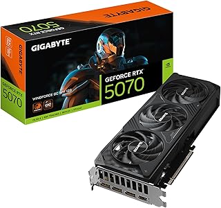 Видеокарта GIGABYTE GeForce RTX 5070 WINDFORCE OC SFF 12G, 12 ГБ 192-битной памяти GDDR7, PCIe 5.0, система охлаждения WINDFORCE, GV-N5070WF3OC-12GD