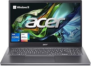 Ноутбук Acer Aspire 5 15 Slim | 15,6-дюймовый сенсорный IPS-экран с разрешением Full HD 1920 x 1080 | Процессор Intel Core i7-1355U | Графика Intel Iris Xe | 16 ГБ LPDDR5 | SSD Gen 4 512 ГБ | Wi-Fi 6E 802.11ax | Клавиатура с подсветкой |