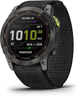 Часы Garmin Enduro™ 2 (MPX) Ultraperformance, с нейлоновым и силиконовым ремешком, длительным временем автономной работы GPS, солнечной зарядкой и предустановленными картами.
