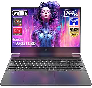Игровой ноутбук HP Victus 15,6" FHD 144 Гц, AMD Ryzen 5-7535HS, AMD Radeon RX 6550M (превосходит RTX 2050), клавиатура с подсветкой, Windows 11 Home, с тканевой обивкой (16 ГБ ОЗУ | 512 ГБ PCIe SSD)
